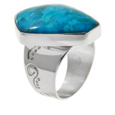 Jay King Sterling Silver Maiden Hair Turquoise Ring Size, 6